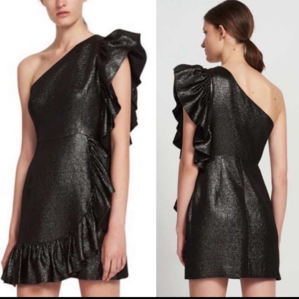 NEW Sandro Effie Metalic Dress - Picture 3 of 8